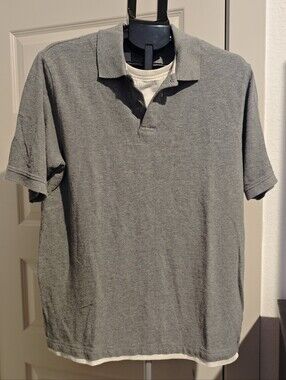 G. H. Bass & Co. Men's Short-Sleeve Polo Shirt – Gray, Size M